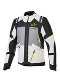 Bunda Alpinestars Andes V4 Drystar tmavě šedá/světle šedá/černá/žlutá fluo