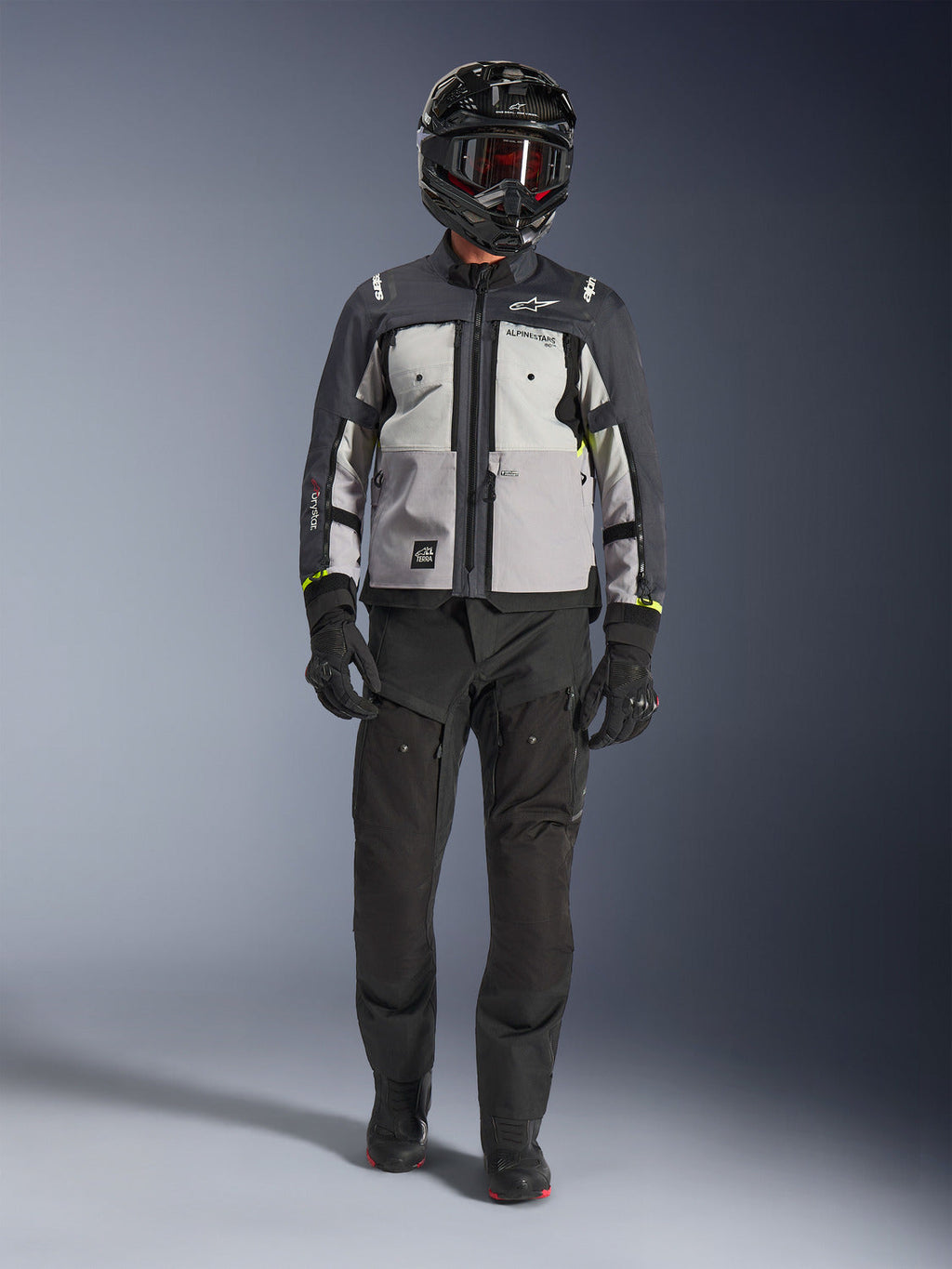 Bunda Alpinestars Cusco Drystar světle šedá/světle modrá/tmavě modrá
