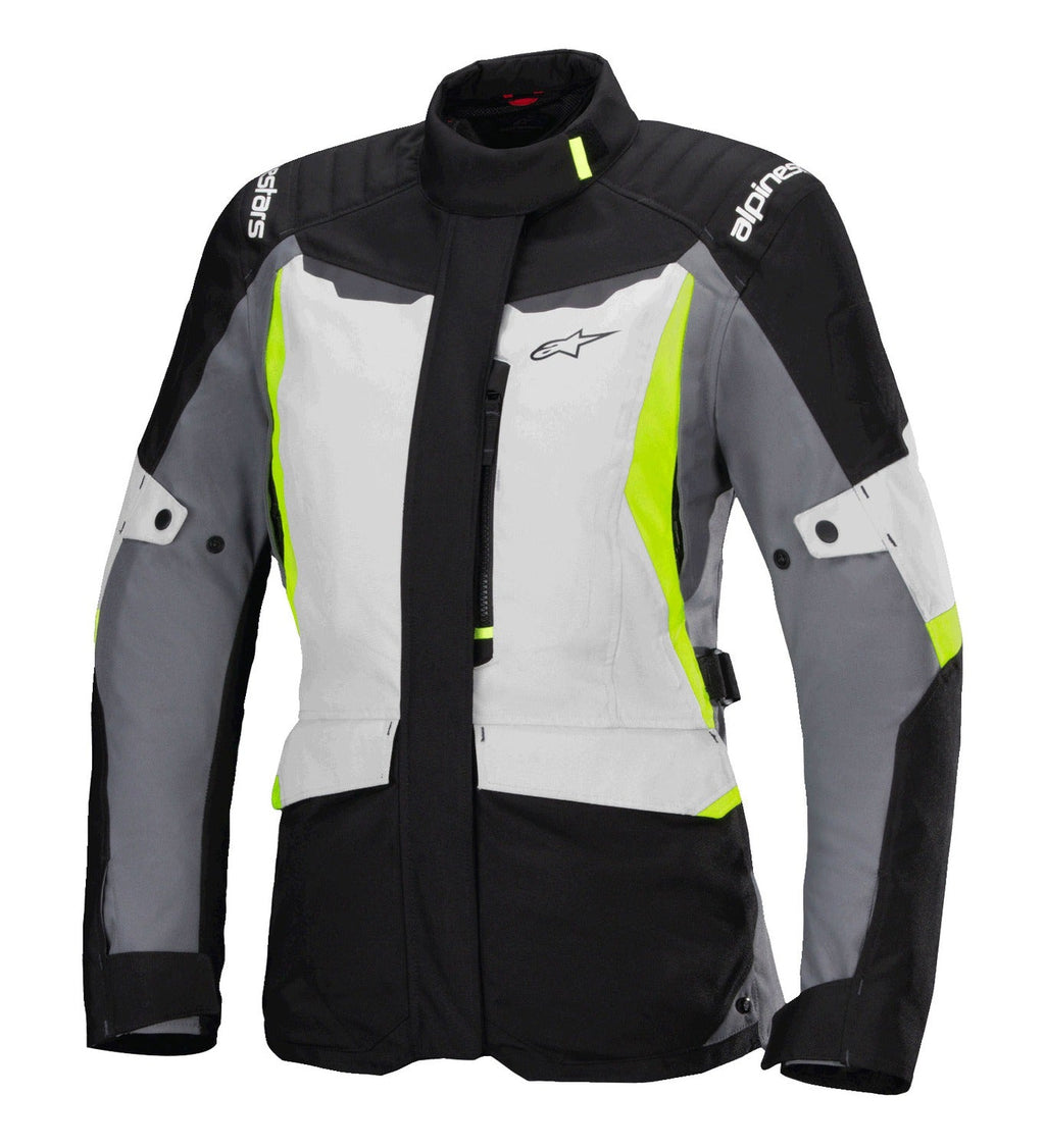 Bunda Alpinestars Stella ST-1 Waterproof světle šedá/černá/žlutá fluo