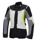 Bunda Alpinestars Stella ST-1 Waterproof světle šedá/černá/žlutá fluo