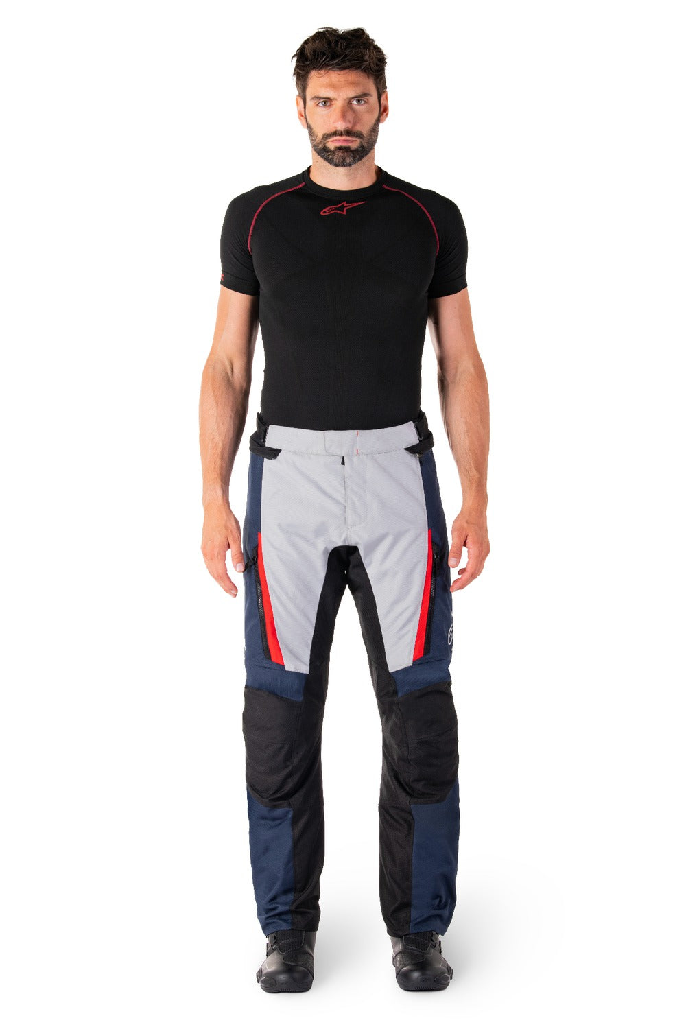Kalhoty Alpinestars ST-1 Waterproof tmavě modrá/černá/červená