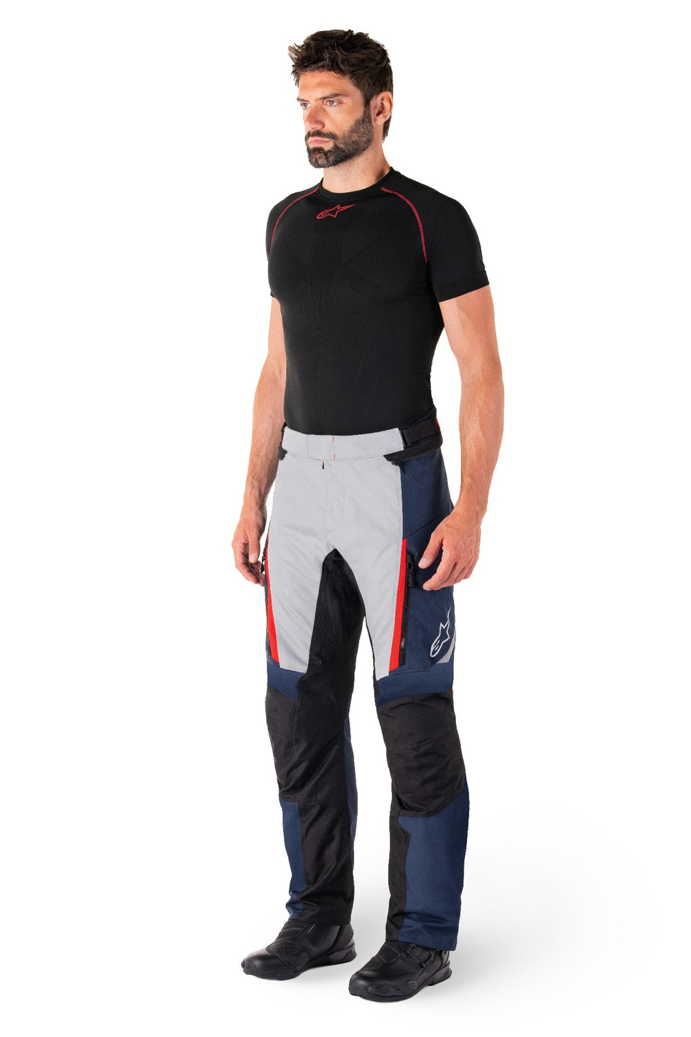 Kalhoty Alpinestars ST-1 Waterproof tmavě modrá/černá/červená
