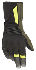 Rukavice Alpinestars Denali Aerogel Drystar černá/zelená/žlutá fluo
