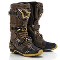 Boty Alpinestars Tech 10 limitovaná edice Squad tmavě hnědá/zlatá/černá