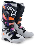 Boty Alpinestars Tech 7 černá/světle šedá/oranžová fluo/gradient