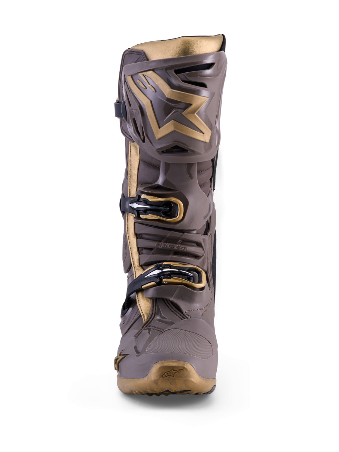 Boty Alpinestars Tech 10 limitovaná edice AIR Gold hnědá/zlatá
