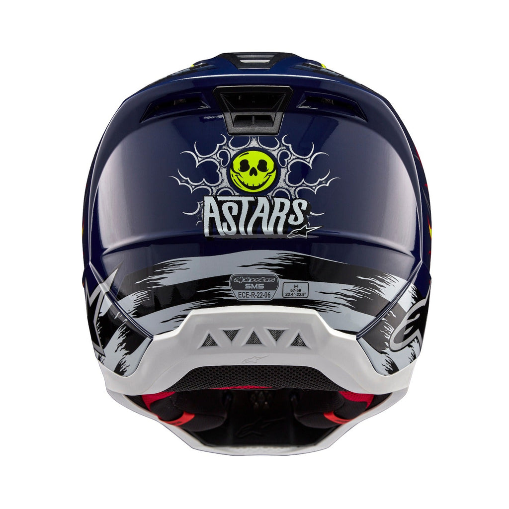 Přilba Alpinestars S-M5 Rash tmavě modrá/žlutá fluo