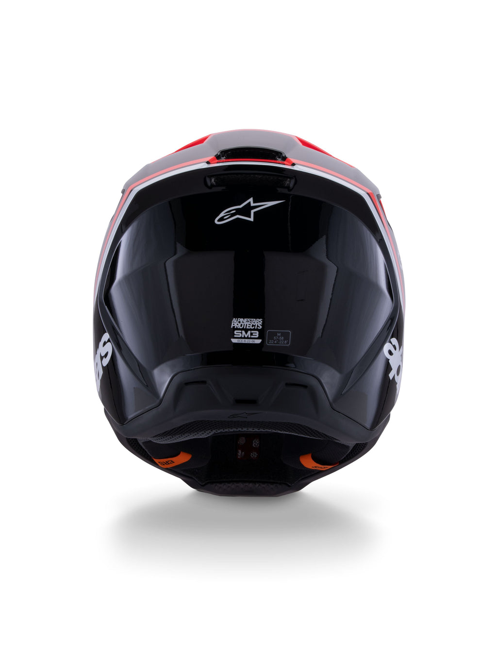 Přilba Alpinestars S-M3 Radium černá/červená fluo/bílá