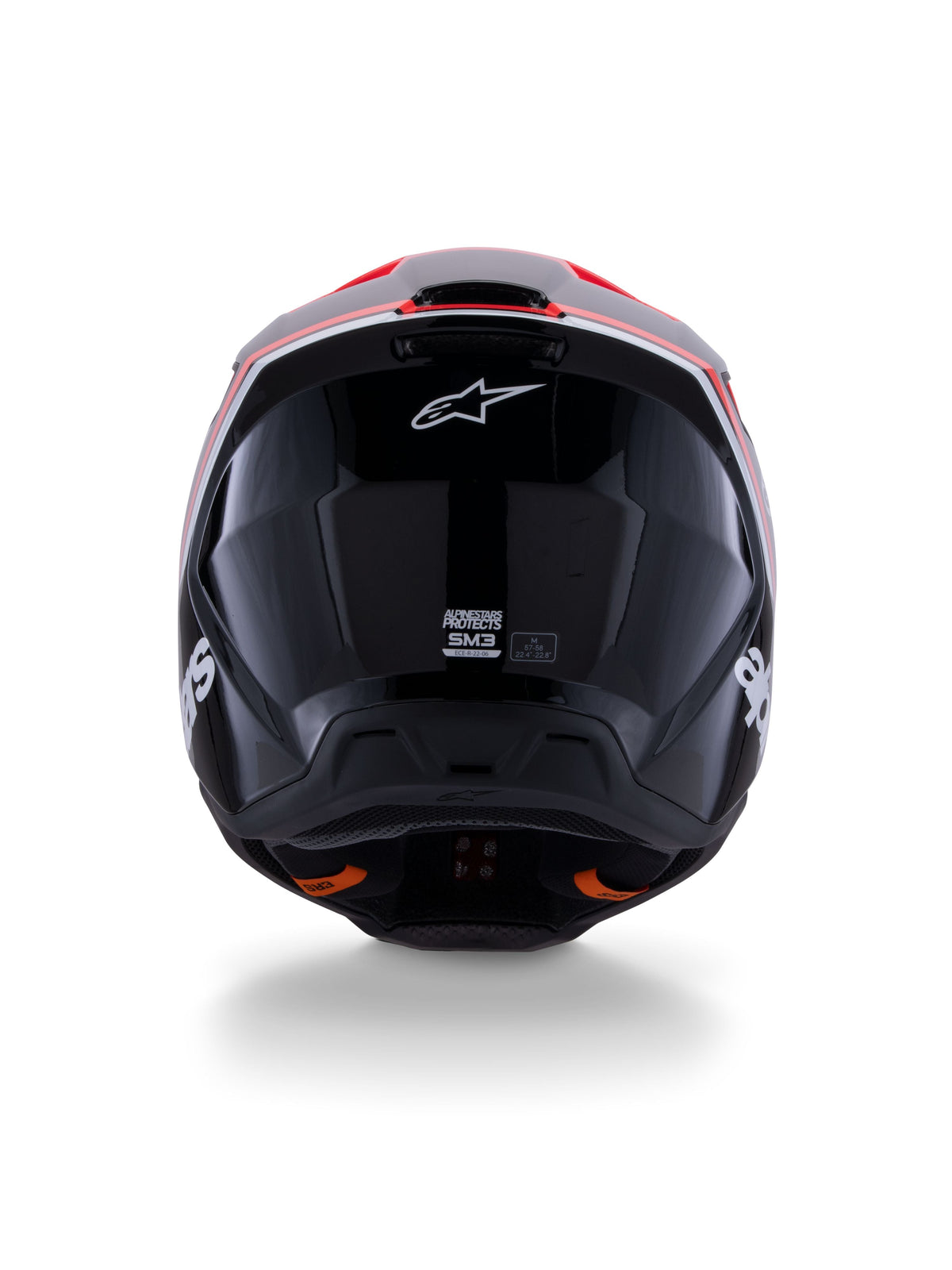 Přilba Alpinestars S-M3 Radium černá/červená fluo/bílá