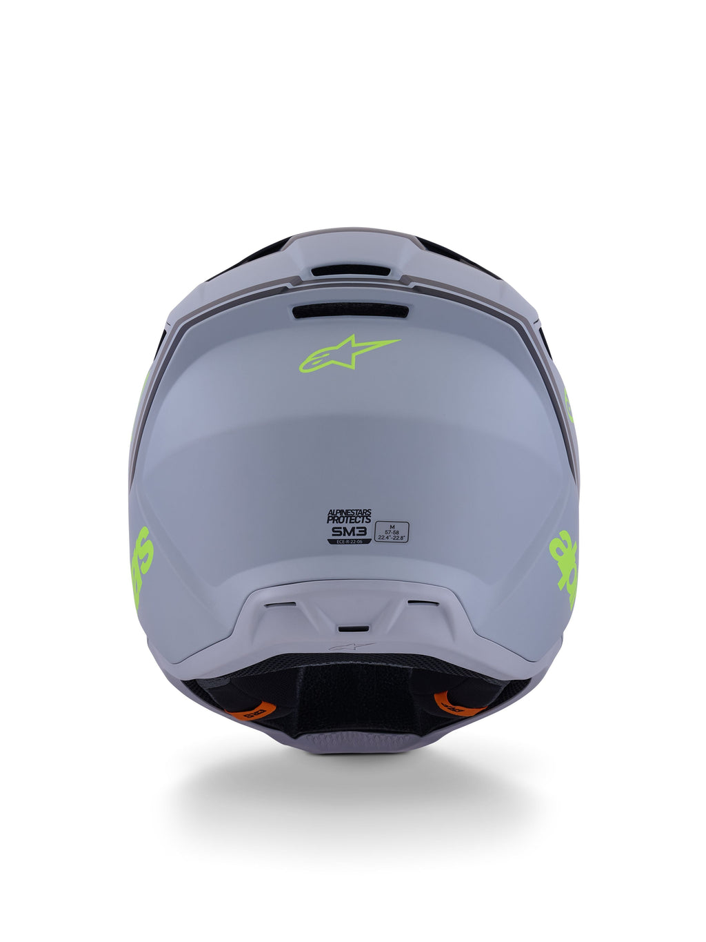 Přilba Alpinestars S-M3 Radium šedá mat/žlutá fluo/černá