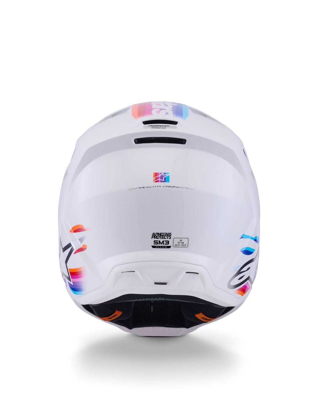 Přilba Alpinestars S-M3 Force bílá/žlutá/růžová/fialová
