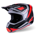 Přilba Alpinestars Supertech S-M7 Rise černá/stříbrná/červená fluo