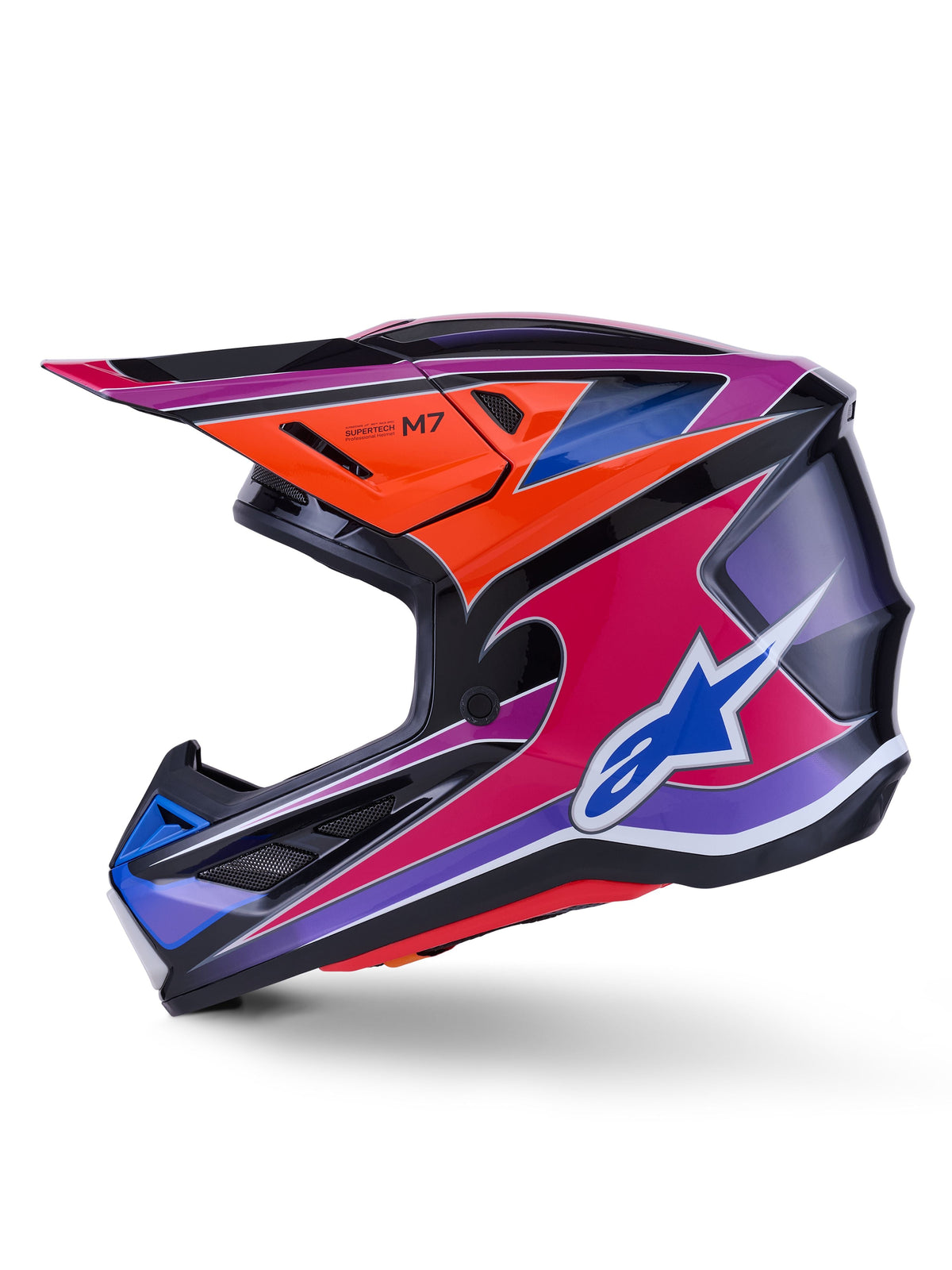 Přilba Alpinestars Supertech S-M7 Fuse modrá/fialová/růžová