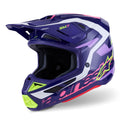 Přilba Alpinestars Supertech S-M7 Deed fialová/růžová/bílá/žlutá fluo