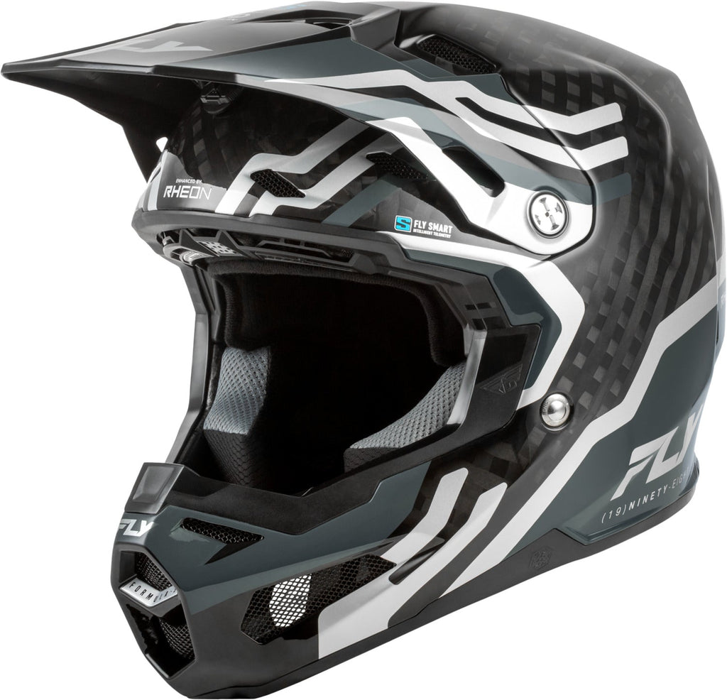 Přilba Fly Racing Formula S Carbon Byte /carbon/šedá/stříbrná