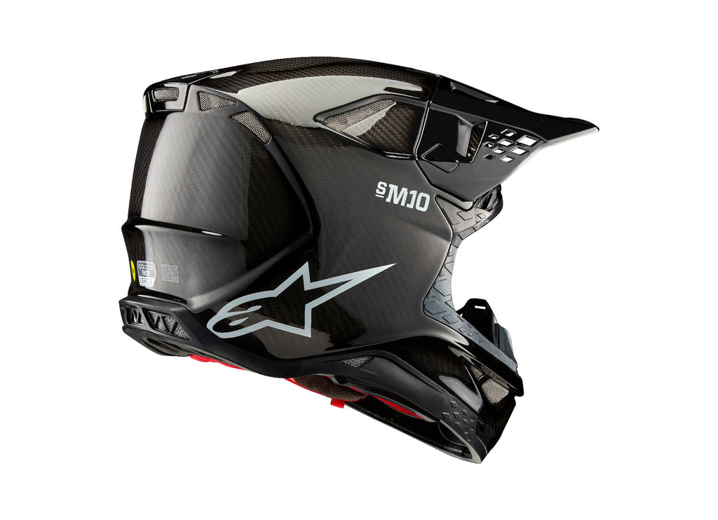 Přilba Alpinestars Supertech S-M10 Solid FIM2 verze lesklý karbon