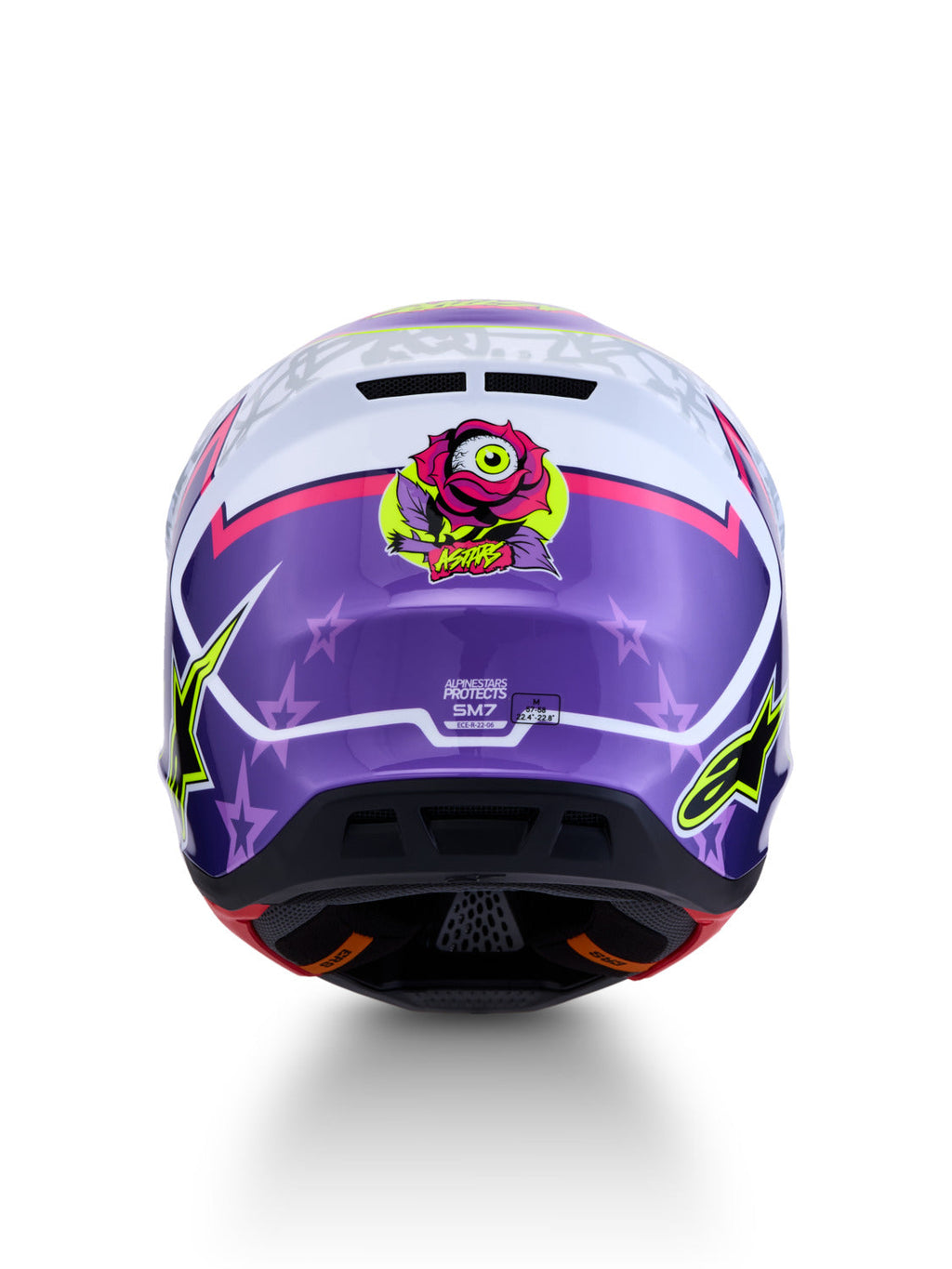 Přilba Alpinestars S-M7 Blaster fialová/růžová/bílá