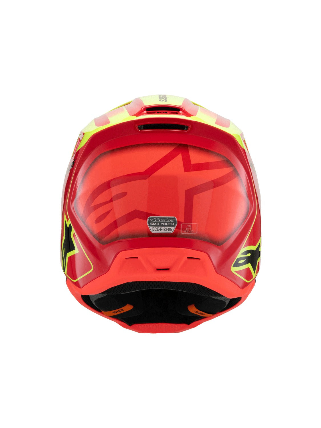 Dětská přilba Alpinestars S-M3 Fray červená/žlutá fluo/černá