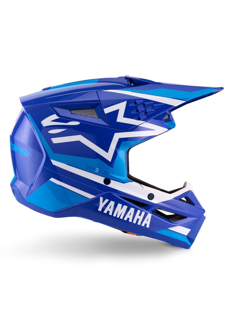 Dětská přilba Alpinestars S-M3 Yamaha modrá/bílá