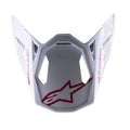 Kšilt pro přilby Alpinestars Supertech S-M8 Radium 2 červená/bílá lesklá