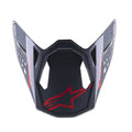 Kšilt pro přilby Alpinestars Supertech S-M8 Radium 2 černá/červená lesklá