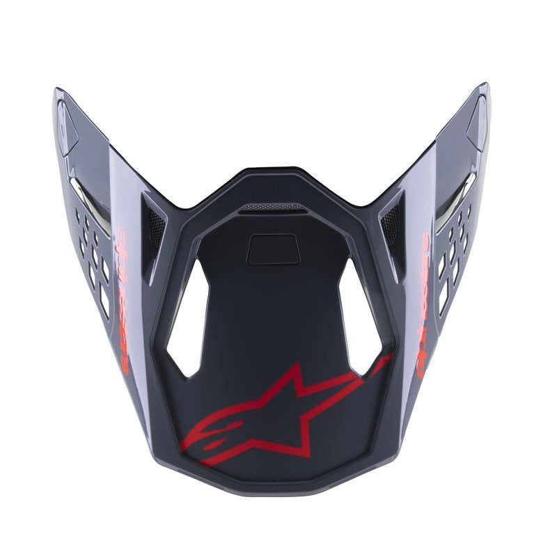 Kšilt pro přilby Alpinestars Supertech S-M8 Radium 2 černá/červená lesklá