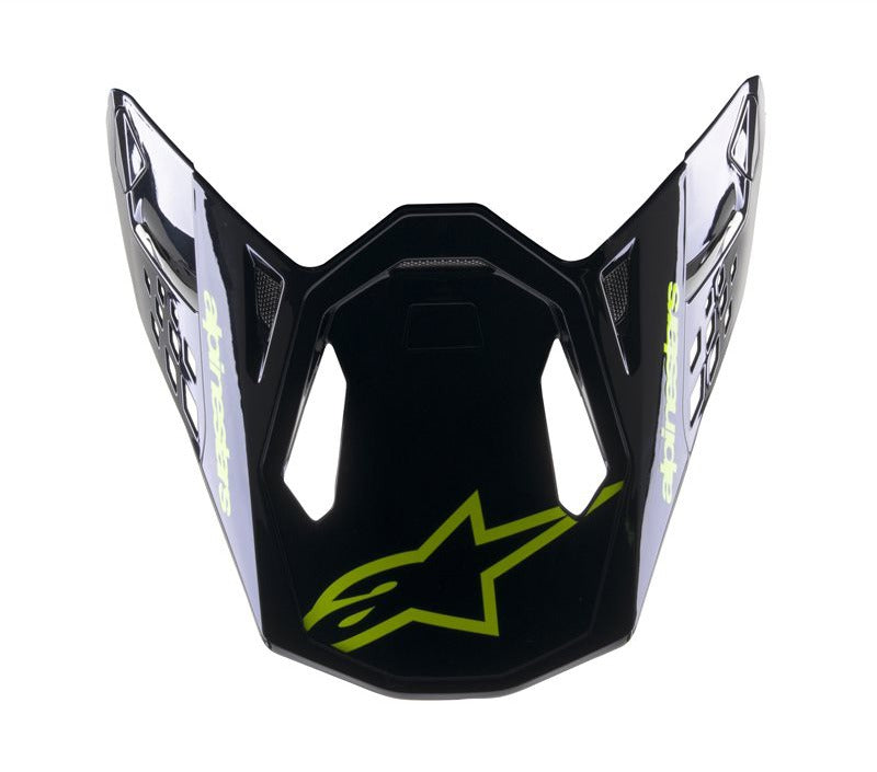 Kšilt pro přilby Alpinestars Supertech S-M8 Radium 2 tmavě modrá/žlutá fluo