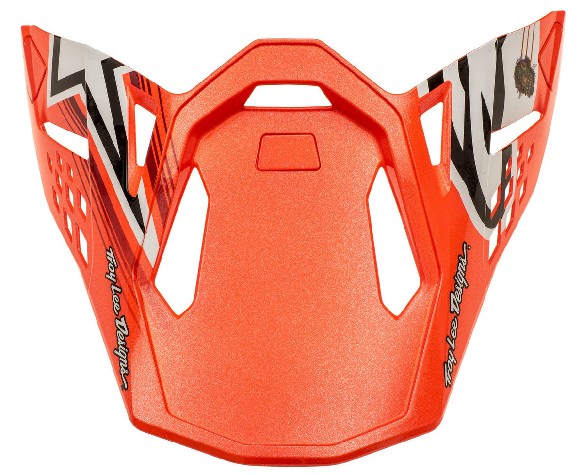Kšilt pro přilby Alpinestars Supertech S-M10 edice Troy LEE Designs oranžová/bílá/černá, verze ECE 22.05