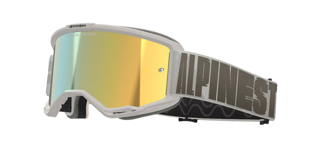 Brýle Alpinestars Vision 5 Hollow písková, zrcadlové zlaté plexi