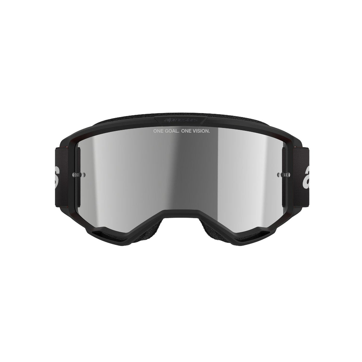 Brýle Alpinestars Vision 3 Wordmark černá, zrcadlové stříbrné plexi