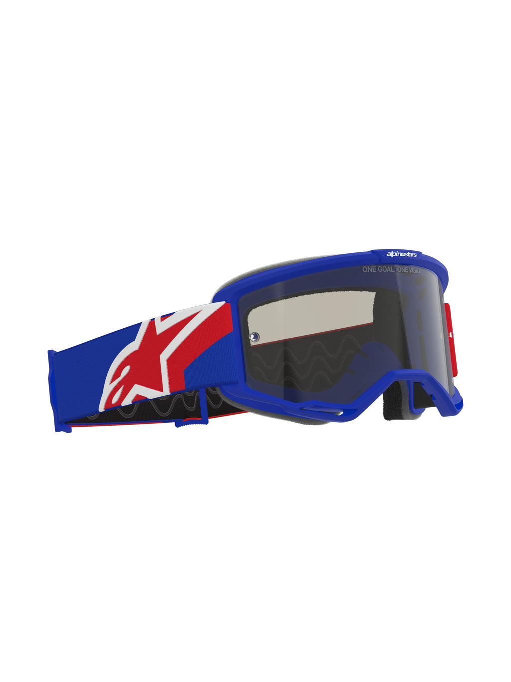 Brýle Alpinestars Vision Sand modrá/červená/bílá, tmavě kouřové plexi