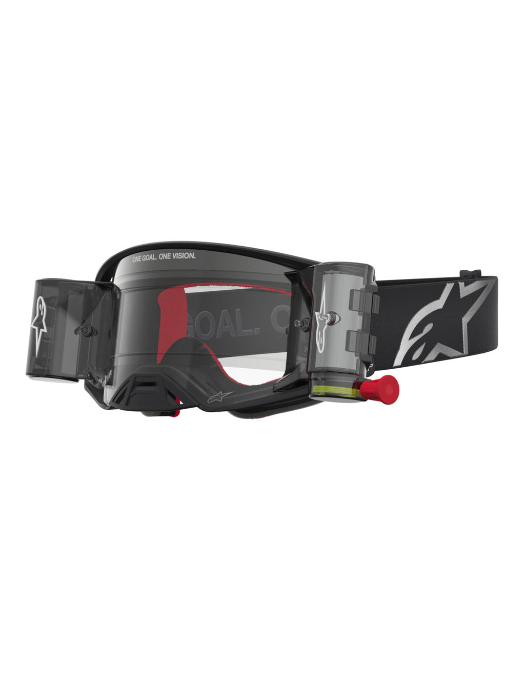 Brýle Alpinestars Supertech Firma ROLL-OFF Wide Vision černá/stříbrná, čiré plexi a roll-off systém