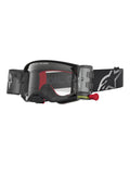 Brýle Alpinestars Supertech Firma ROLL-OFF Wide Vision černá/stříbrná, čiré plexi a roll-off systém