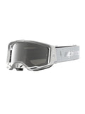 Brýle Alpinestars Vision 8 Amber bílá/stříbrná, zrcadlové stříbrné plexi