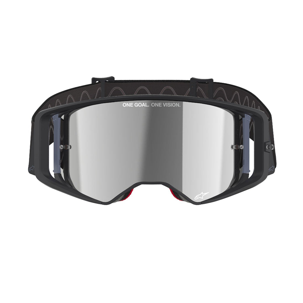 Brýle Alpinestars Supertech Corp černá/šedá, zrcadlové stříbrné plexi