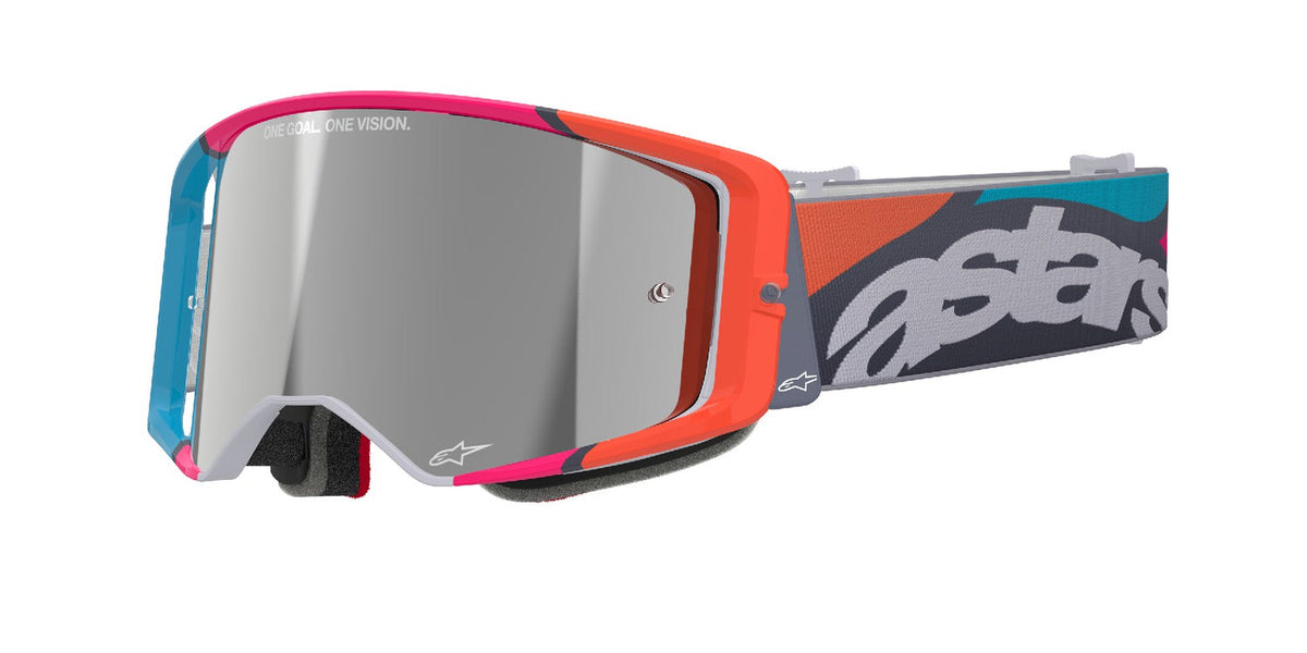 Brýle Alpinestars Supertech Stream šedá/multicolor, zrcadlové stříbrné plexi