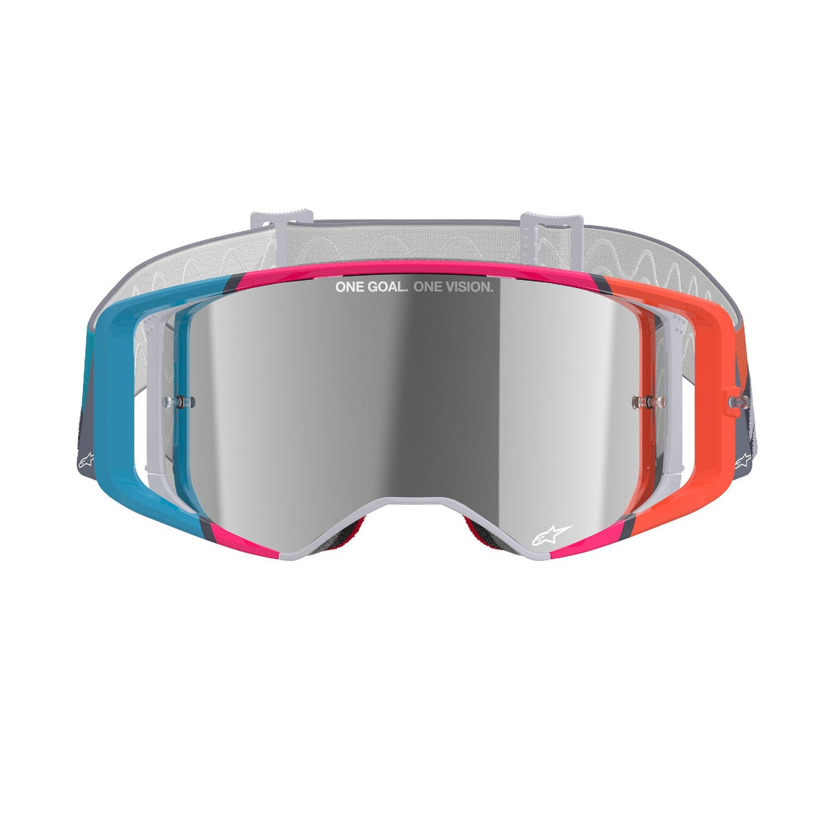 Brýle Alpinestars Supertech Stream šedá/multicolor, zrcadlové stříbrné plexi