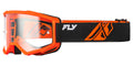 Dětské brýle Fly Racing Focus černé/oranžové - čiré plexi