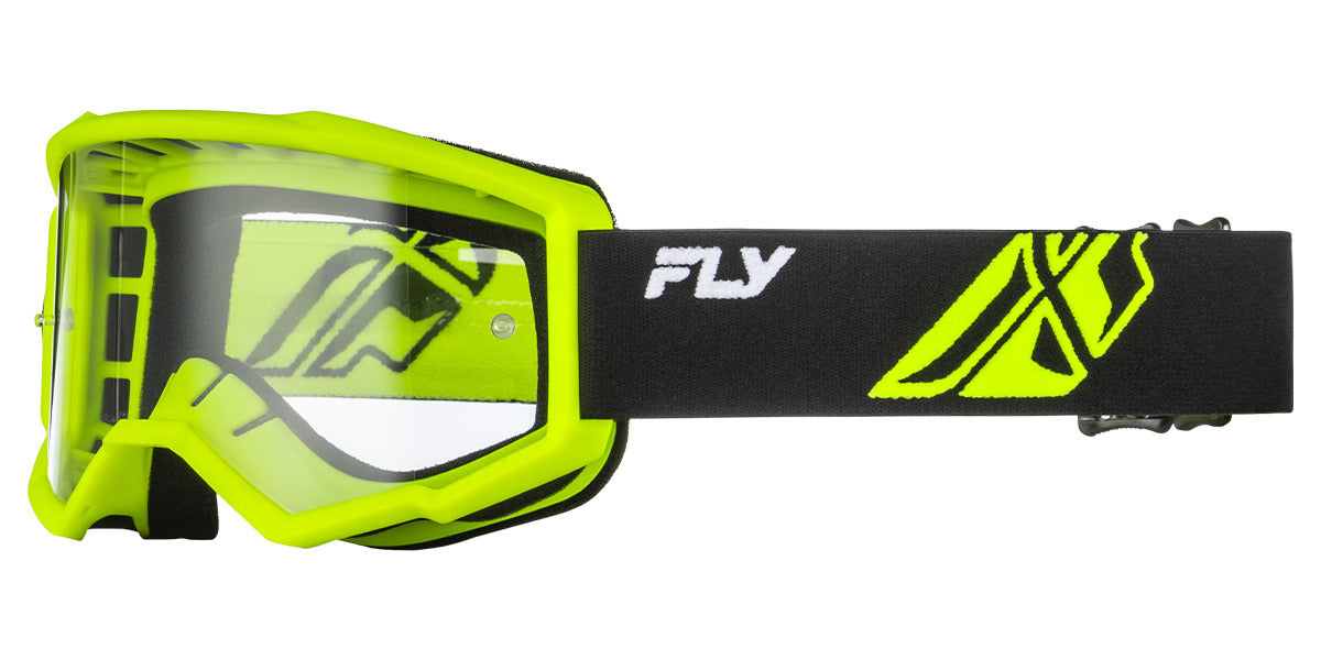 Dětské brýle Fly Racing Focus černé/Hi-vis - čiré plexi