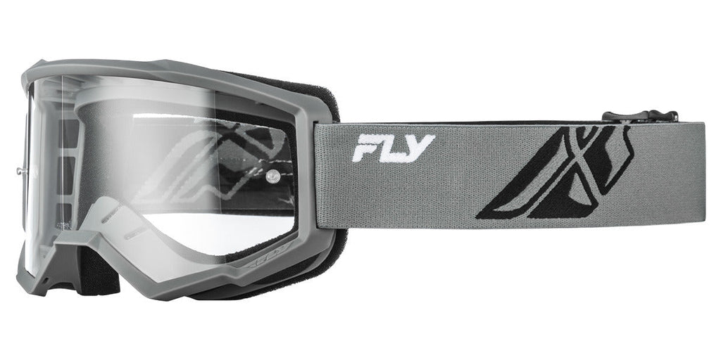 Dětské brýle Fly Racing Focus šedé/černá - čiré plexi