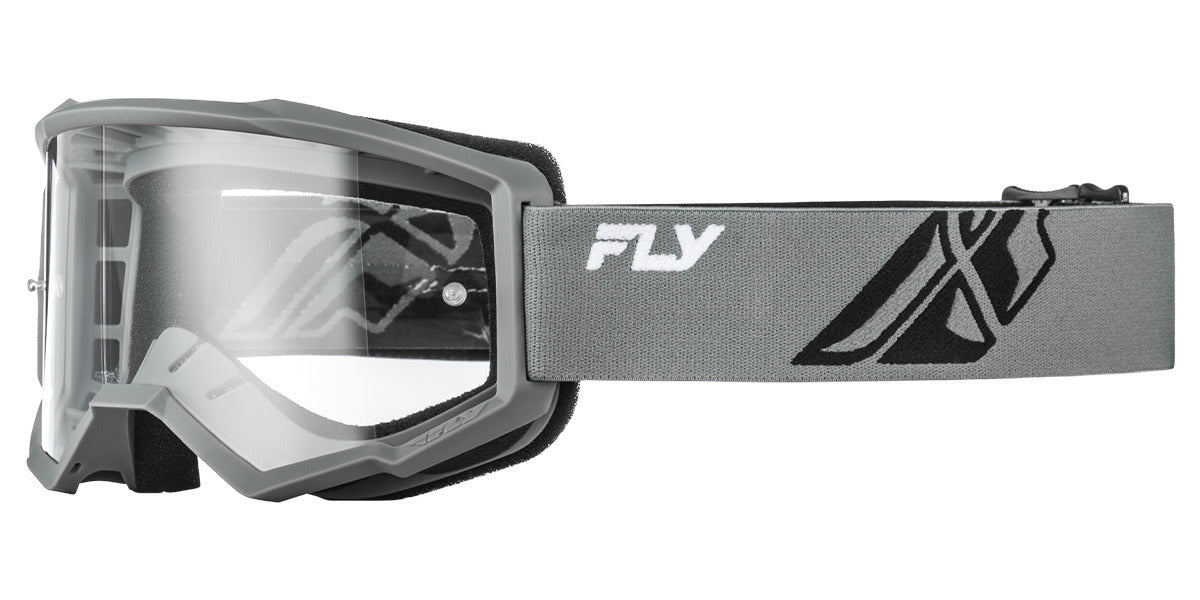 Dětské brýle Fly Racing Focus šedé/černá - čiré plexi