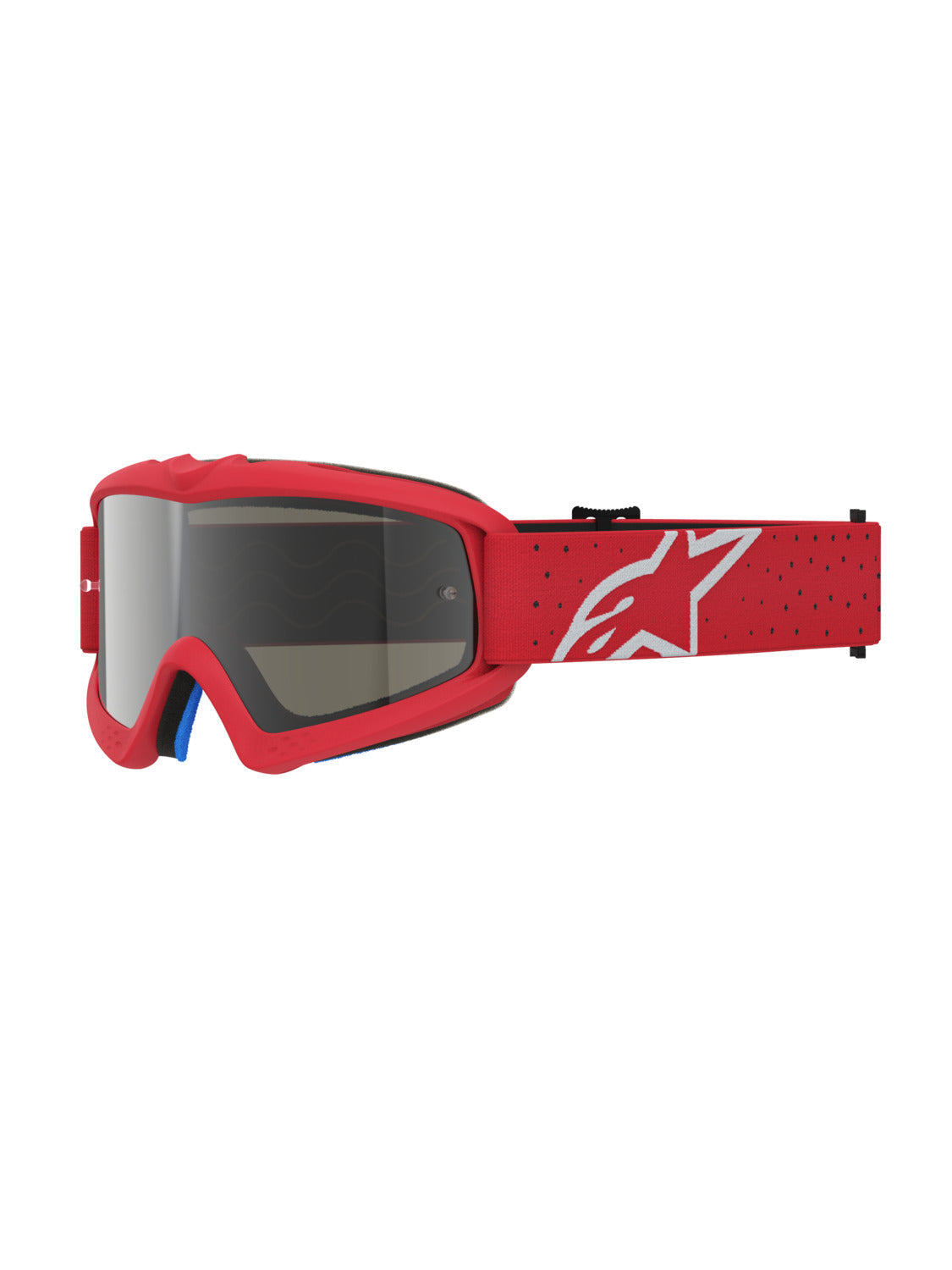 Dětské brýle Alpinestars Vision Youth Vesta červená fluo/chrom, zrcadlové stříbrné plexi