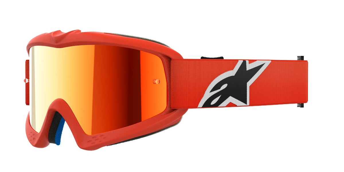 Dětské brýle Alpinestars Vision Youth Corp oranžová, zrcadlové červené plexi