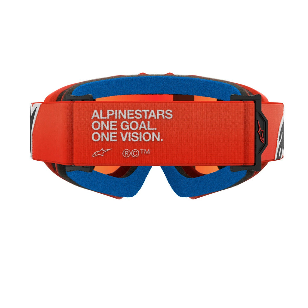 Dětské brýle Alpinestars Vision Youth Corp oranžová, zrcadlové červené plexi