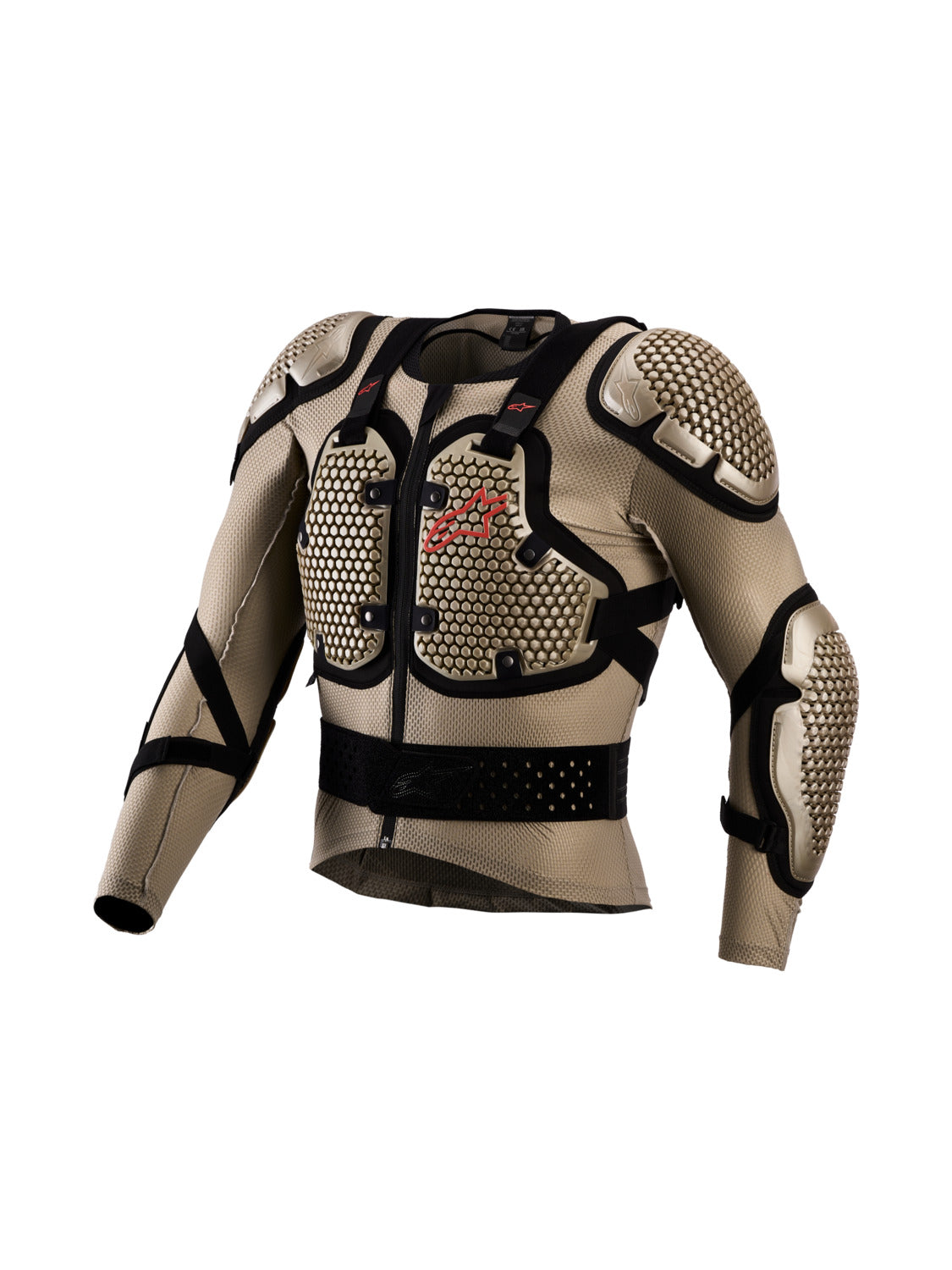 Chránič těla Alpinestars Bionic Action V3 světle hnědá/černá/červená fluo