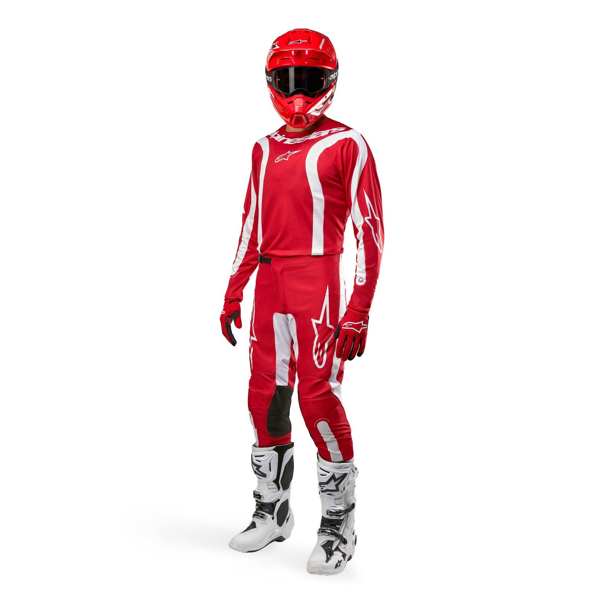 Dres Alpinestars Fluid Lurv červená/bílá