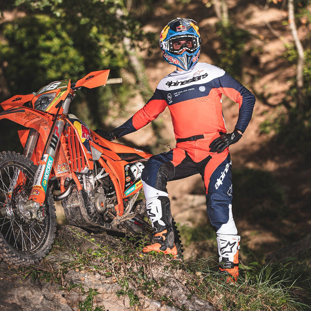 Dres Alpinestars PRO-DURA modrá/oranžová/bílá