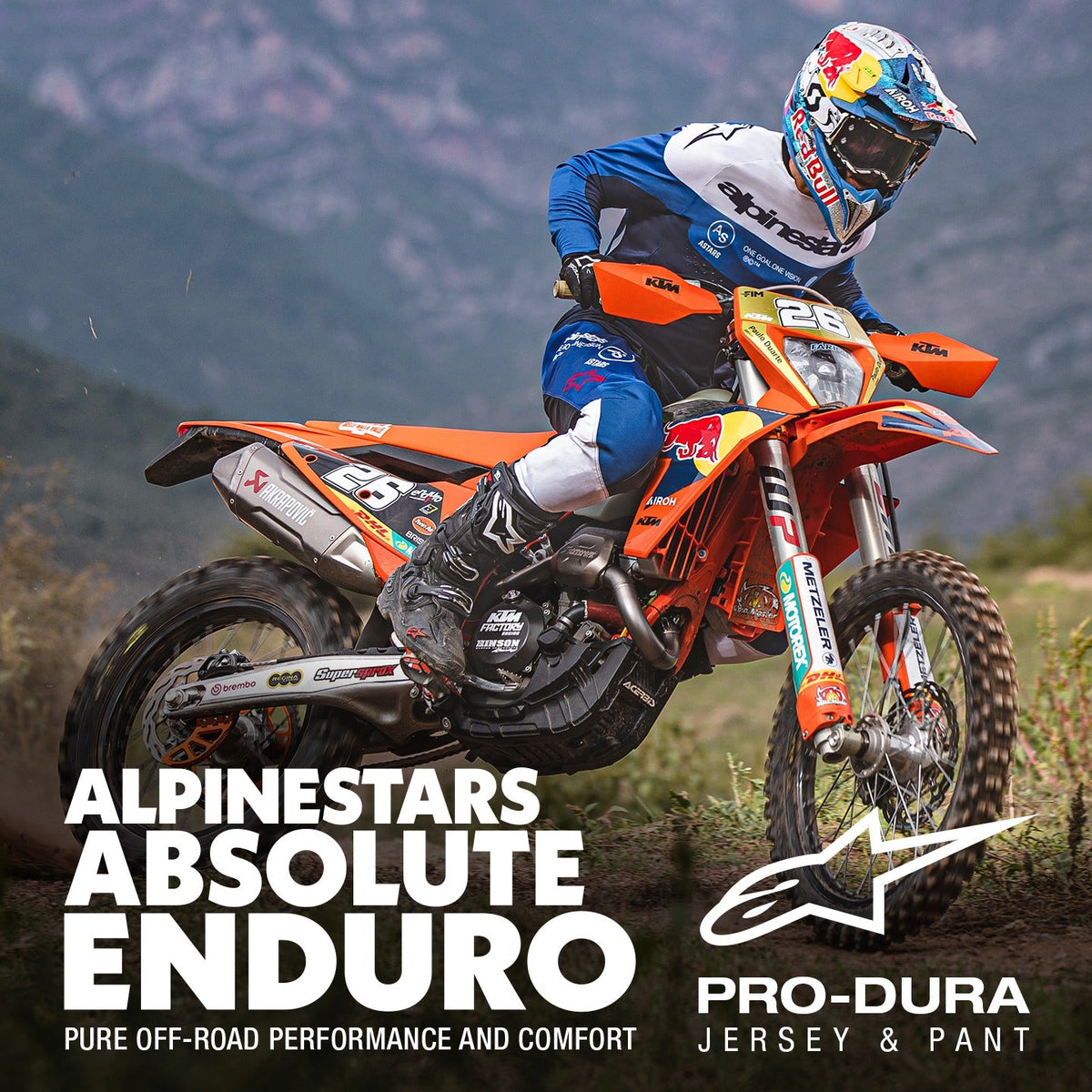 Dres Alpinestars PRO-DURA modrá/bílá