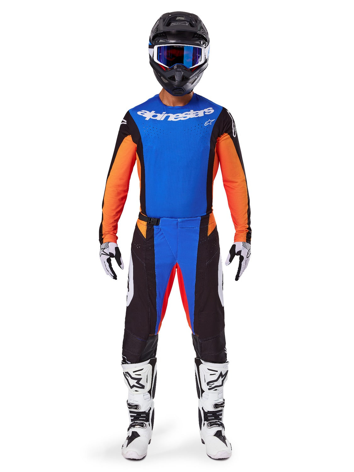 Dres Alpinestars Techstar Melt oranžová/modrá