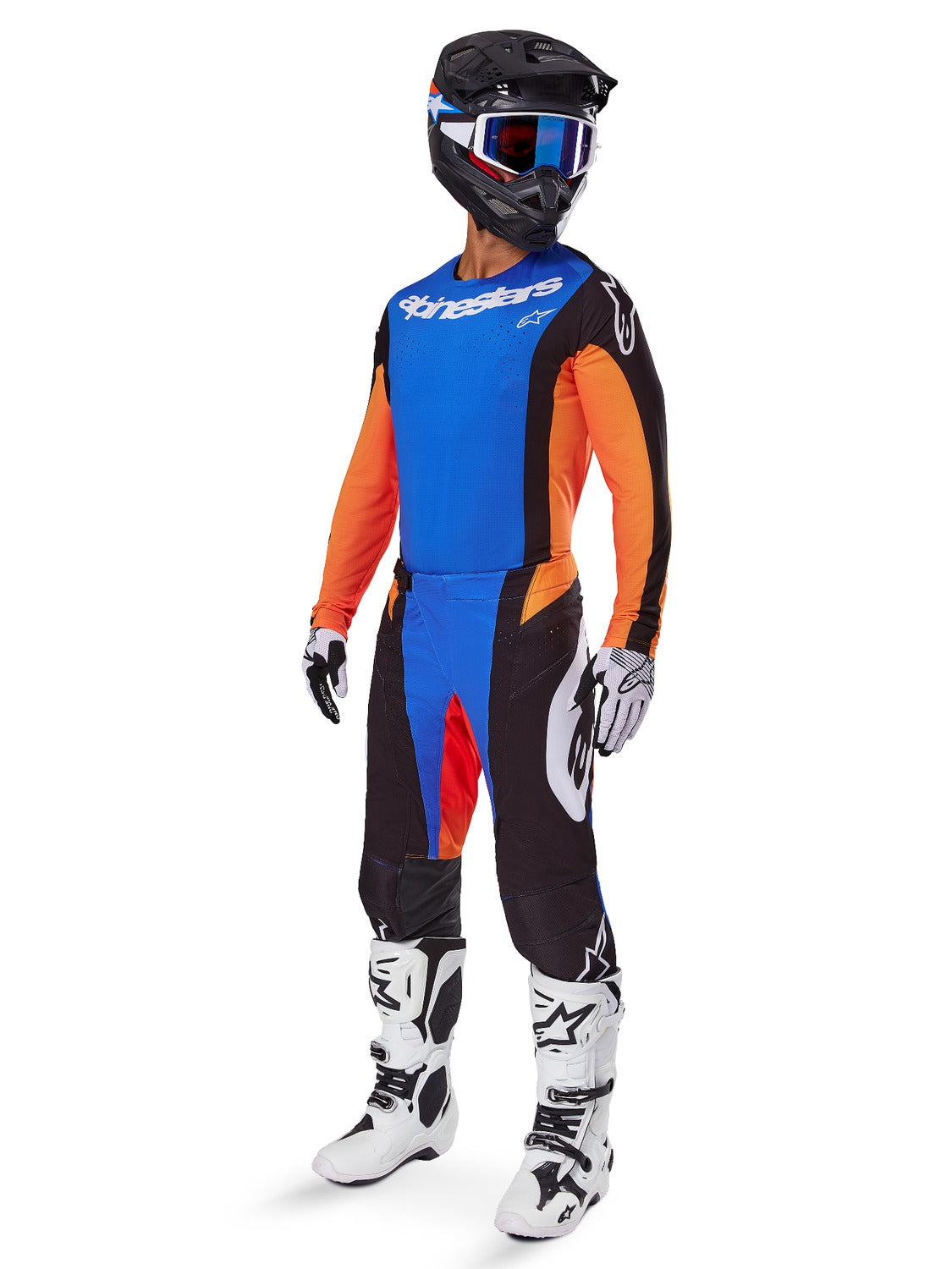Dres Alpinestars Techstar Melt oranžová/modrá